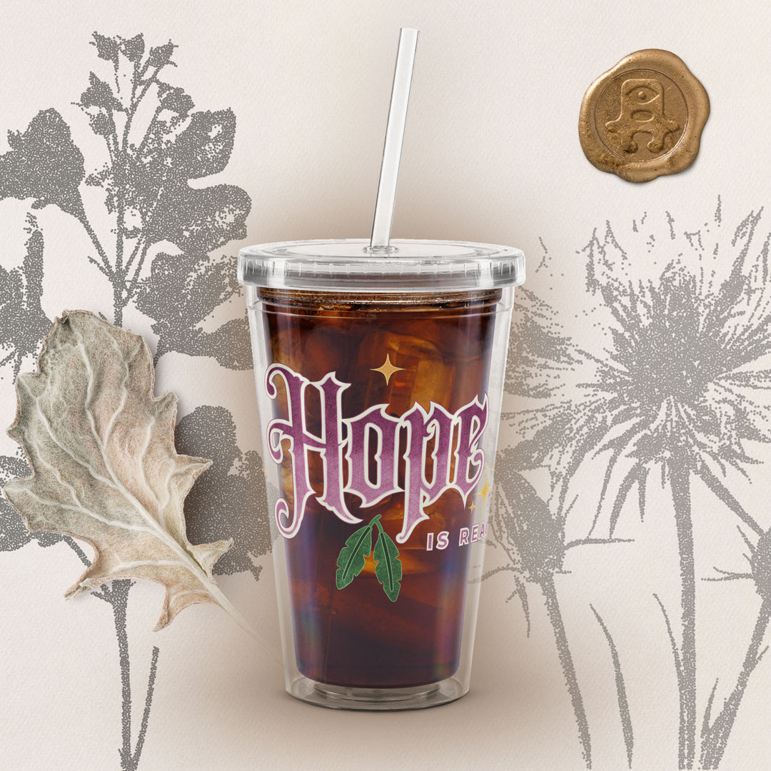 Paniña Hope is Real Clear Plastic Tumbler